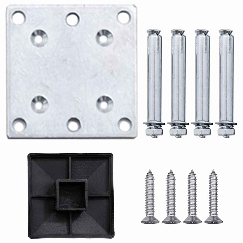 WPC Fence Set 1 Square + 1 Slanted 273x186 cm Grey