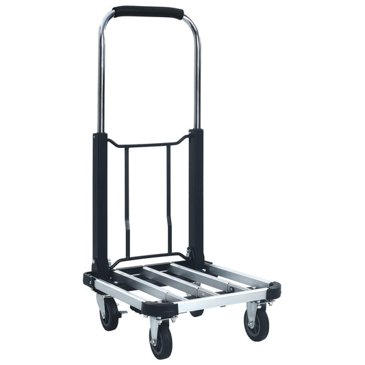 Foldable Transport Trolley 150 kg Aluminium Sliver Foldable Transport Trolley 150 kg Aluminium Sliver