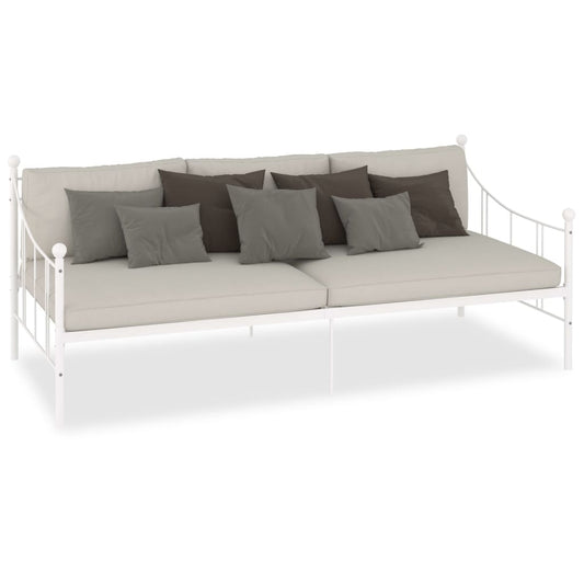 284668 vidaXL DayBed Frame without Mattress White Metal 90x200 cm 284668 vidaXL DayBed Frame without Mattress White Metal 90x200 cm