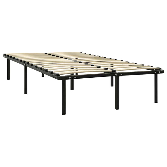 Bed Frame without Mattress Black Metal 160x200 cm Bed Frame without Mattress Black Metal 160x200 cm