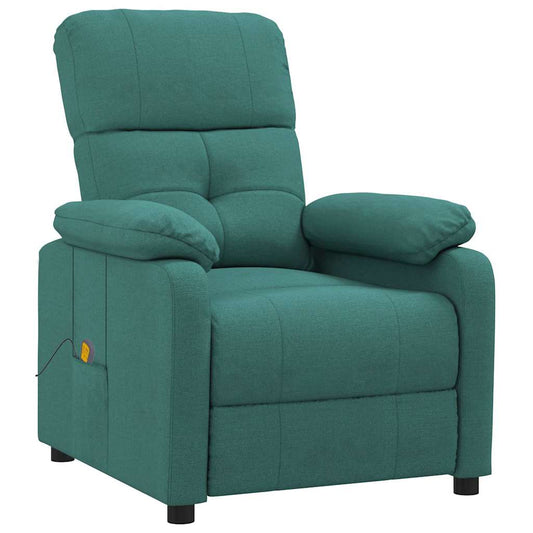 Massage Chair Dark Green Fabric Massage Chair Dark Green Fabric