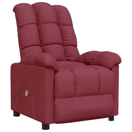 Massage Chair Wine Red Fabric Massage Chair Wine Red Fabric
