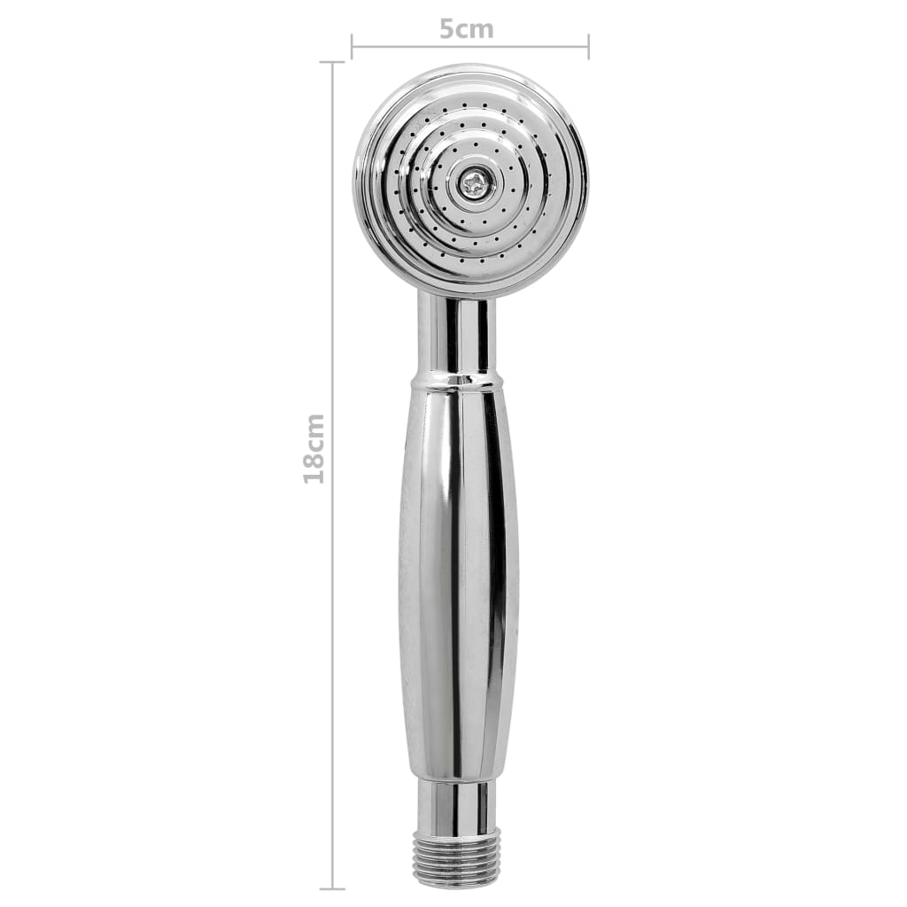 146491 vidaXL 2-Handle Bathtub Faucet + Hand Shower Diverter Chrome Retro