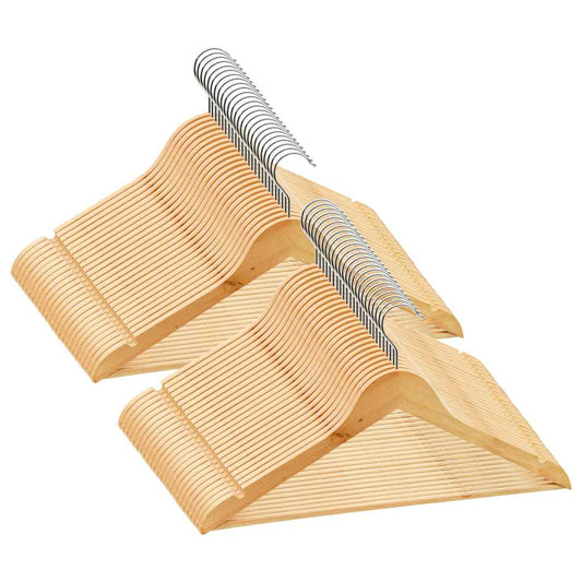 50 pcs Clothes Hanger Set Non-slip Hardwood 50 pcs Clothes Hanger Set Non-slip Hardwood