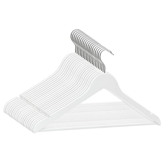 20 pcs Clothes Hanger Set Non-slip White Hardwood 20 pcs Clothes Hanger Set Non-slip White Hardwood