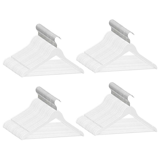 289916 vidaXL 100 pcs Clothes Hanger Set Non-slip White Hardwood 289916 vidaXL 100 pcs Clothes Hanger Set Non-slip White Hardwood