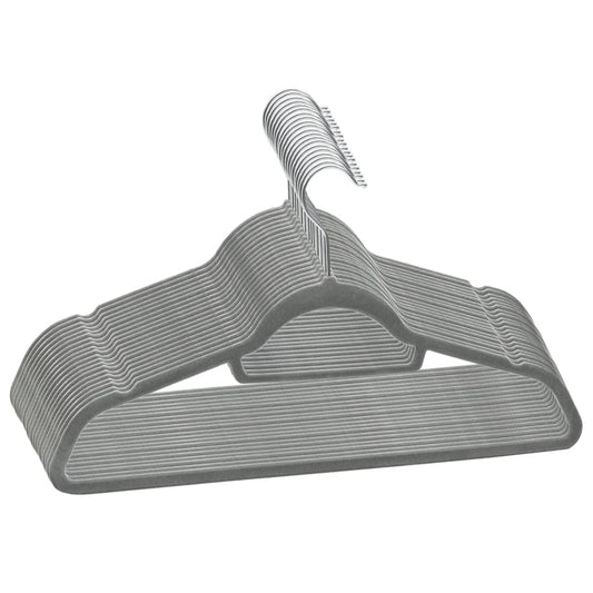 20 pcs Clothes Hanger Set Anti-slip Grey Velvet 20 pcs Clothes Hanger Set Anti-slip Grey Velvet