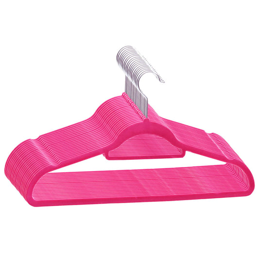 20 pcs Clothes Hanger Set Anti-slip Pink Velvet 20 pcs Clothes Hanger Set Anti-slip Pink Velvet