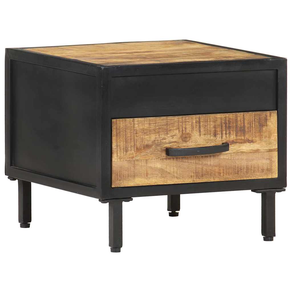 288472 vidaXL Bedside Cabinet 40x40x35 cm Rough Mango Wood