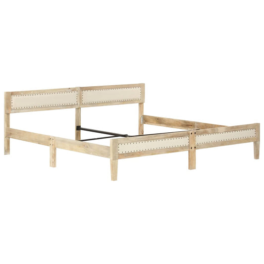 Bed Frame | Natural wood | Solid mango wood, cotton | Double | Hardwood Bed Frame | Natural wood | Solid mango wood, cotton | Double | Hardwood