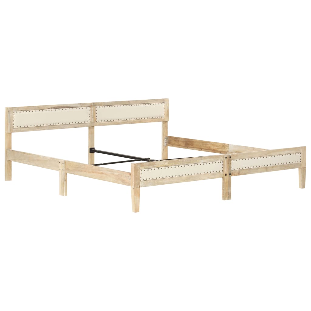 Bed Frame without Mattress Solid Mango Wood 200x200 cm