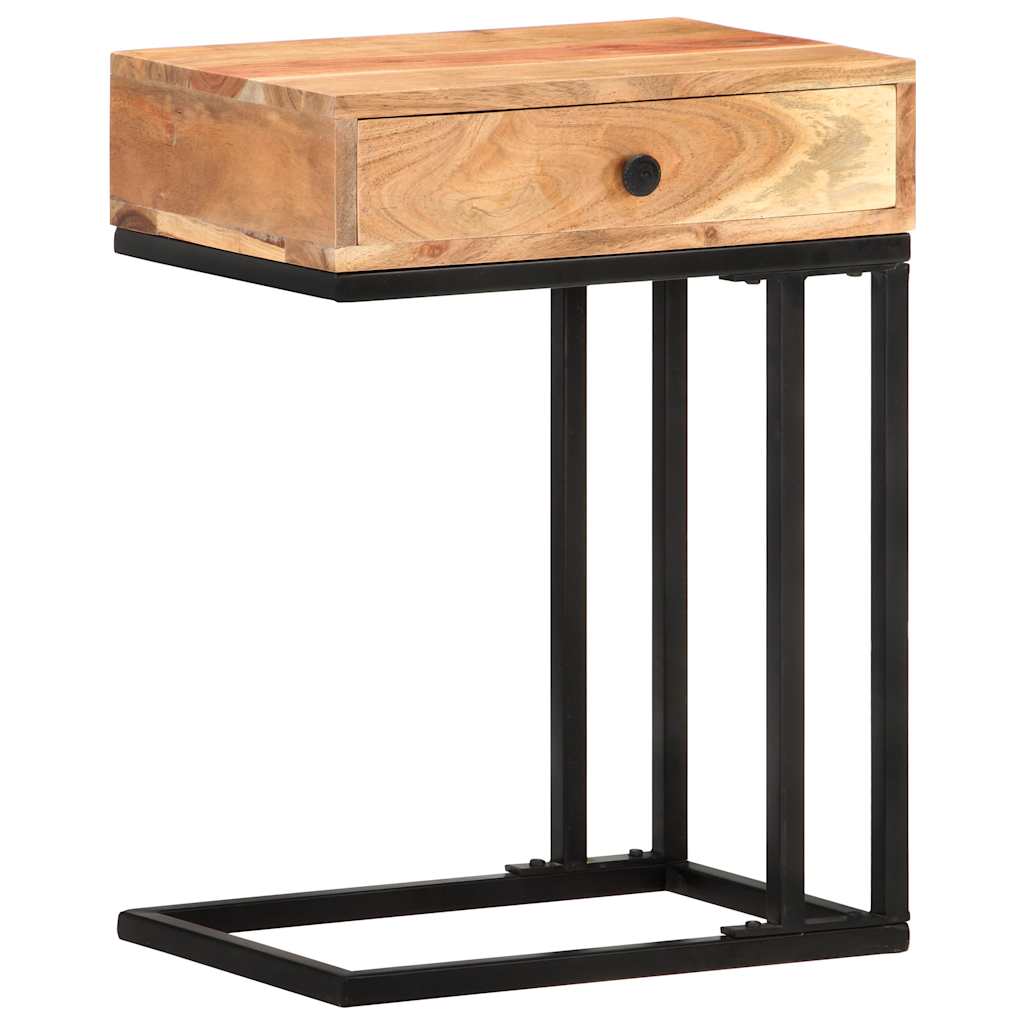 289090 vidaXL U-Shaped Side Table 45x30x61cm Solid Acacia Wood