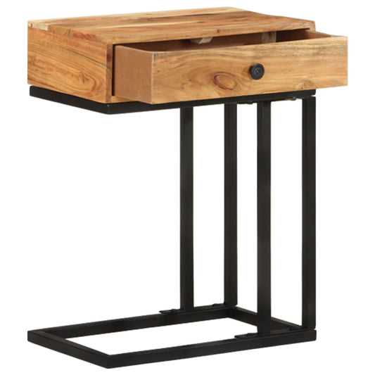 U-Shaped Side Table 45x30x61cm Solid Acacia Wood U-Shaped Side Table 45x30x61cm Solid Acacia Wood