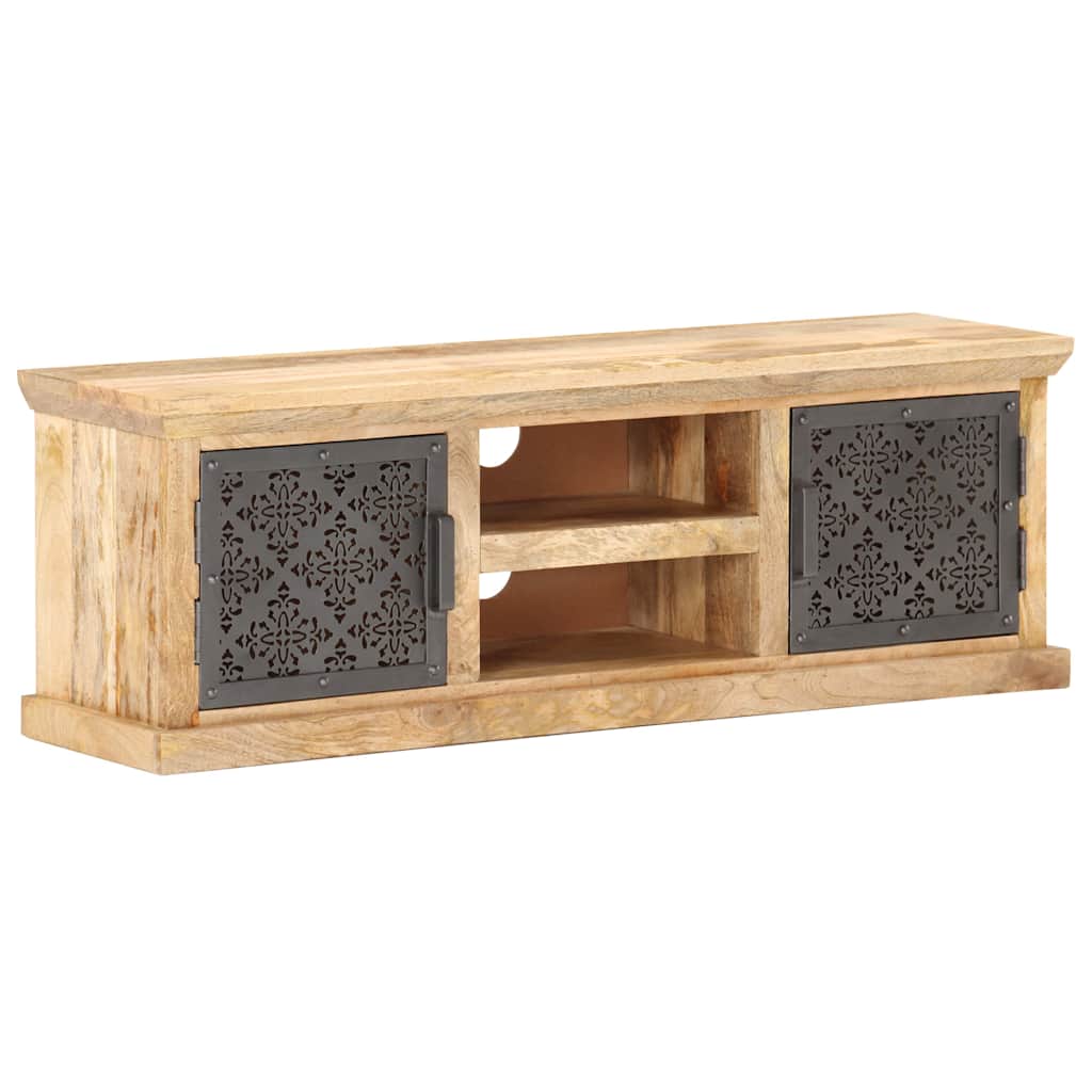 289095 vidaXL TV Cabinet with Steel Doors 120x30x40cm Solid Mango Wood