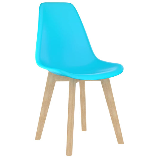 Dining Chairs 6 pcs Blue Plastic Dining Chairs 6 pcs Blue Plastic