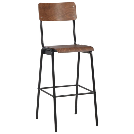 Bar Chairs 4 pcs Solid Plywood Steel Bar Chairs 4 pcs Solid Plywood Steel