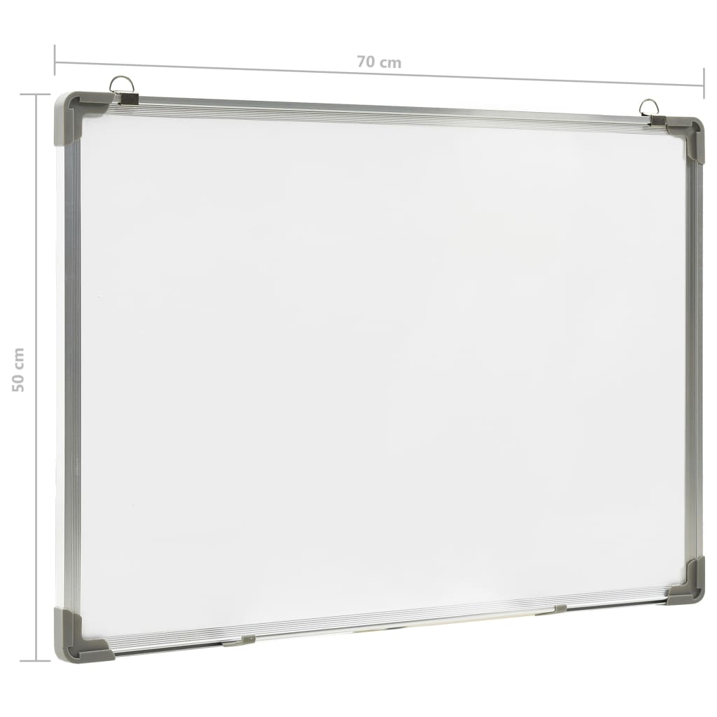 146632 vidaXL Magnetic Dry-erase Whiteboard White 70x50 cm Steel