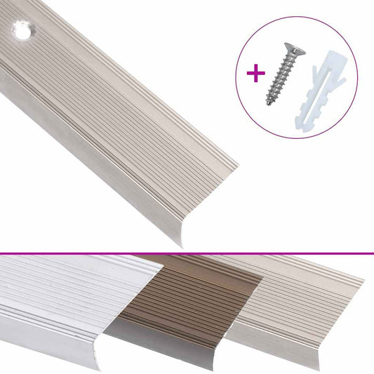 Stair Nosings in L-shape 15 pcs Aluminium 100 cm Champagne Stair Nosings in L-shape 15 pcs Aluminium 100 cm Champagne