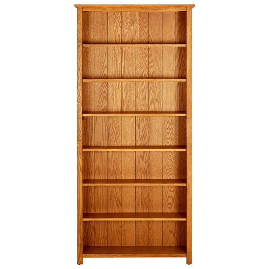 7-Tier Bookcase 90x22.5x200 cm Solid Oak Wood 7-Tier Bookcase 90x22.5x200 cm Solid Oak Wood