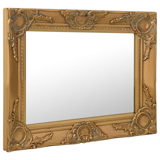 Wall Mirror Baroque Style 50x40 cm Gold Wall Mirror Baroque Style 50x40 cm Gold