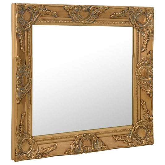 Wall Mirror Baroque Style 50x50 cm Gold Wall Mirror Baroque Style 50x50 cm Gold
