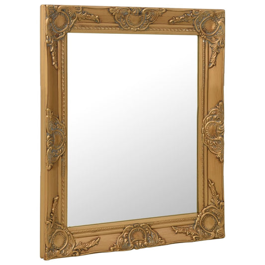 Wall Mirror Baroque Style 50x60 cm Gold Wall Mirror Baroque Style 50x60 cm Gold