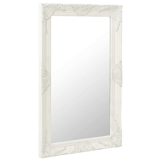 320320 vidaXL Wall Mirror Baroque Style 50x80 cm White 320320 vidaXL Wall Mirror Baroque Style 50x80 cm White