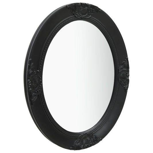 Wall Mirror Baroque Style 50x60 cm Black Wall Mirror Baroque Style 50x60 cm Black