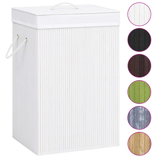 Bamboo Laundry Basket White Bamboo Laundry Basket White