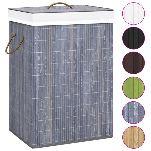Bamboo Laundry Basket Grey Bamboo Laundry Basket Grey