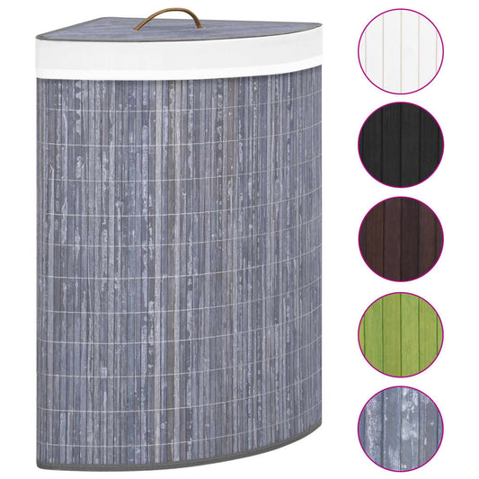 Bamboo Corner Laundry Basket Grey 60 L Bamboo Corner Laundry Basket Grey 60 L