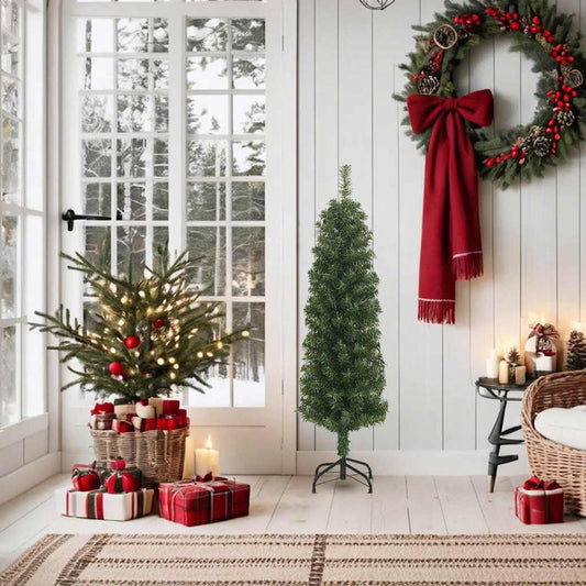 Artificial Christmas Tree | Green | PVC | Slim | Collapsible Artificial Christmas Tree | Green | PVC | Slim | Collapsible
