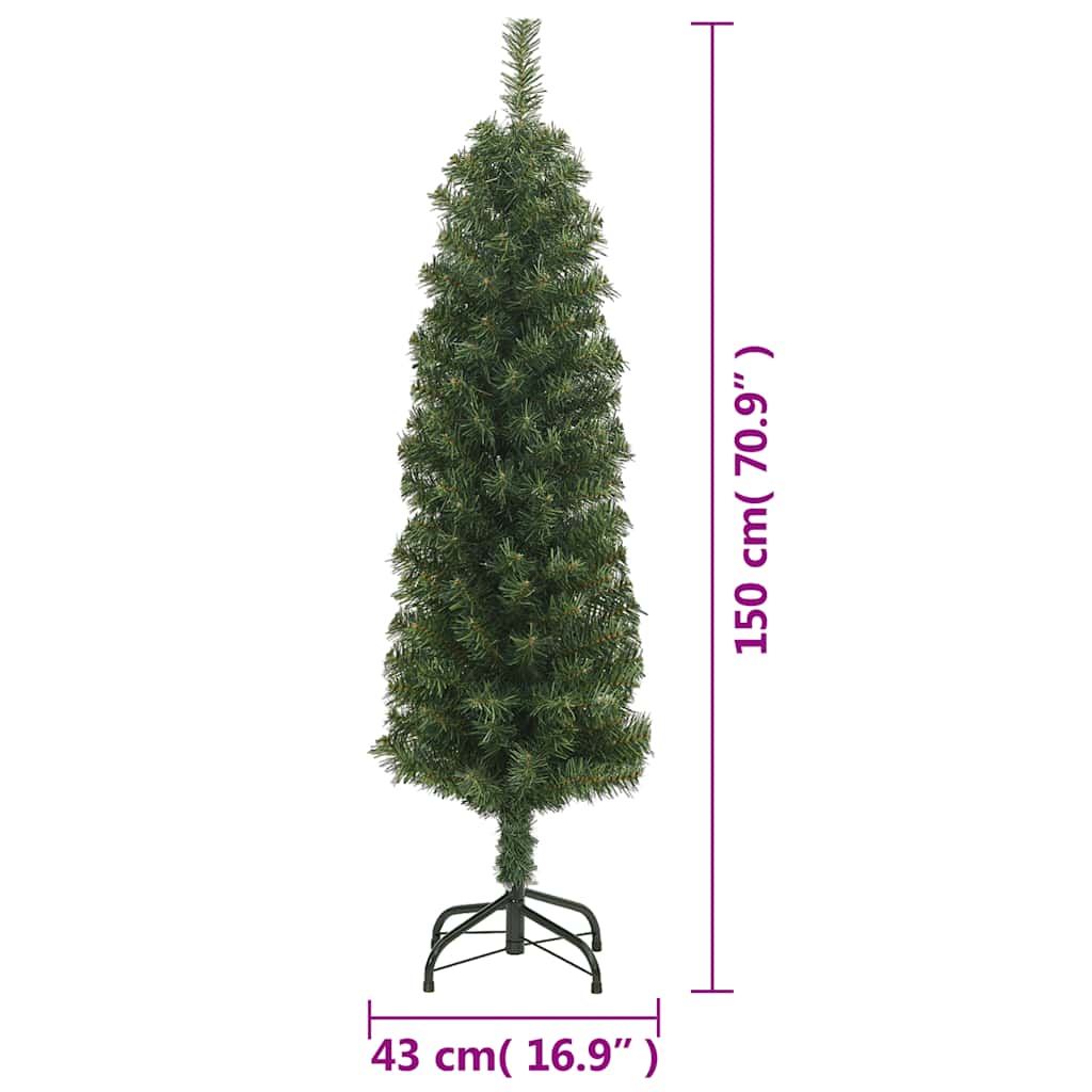 Artificial Christmas Tree | Green | PVC | Slim | Collapsible