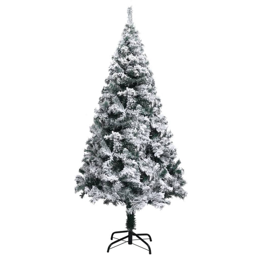 Artificial Christmas Tree with Flocked Snow Green 150 cm PVC Artificial Christmas Tree with Flocked Snow Green 150 cm PVC
