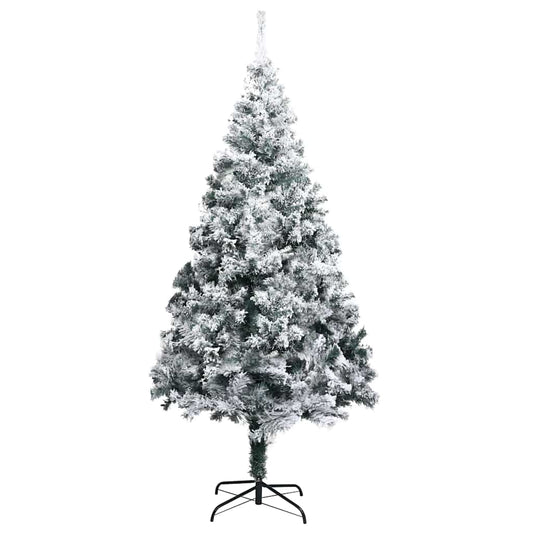 Artificial Christmas Tree with Flocked Snow Green 180 cm PVC Artificial Christmas Tree with Flocked Snow Green 180 cm PVC