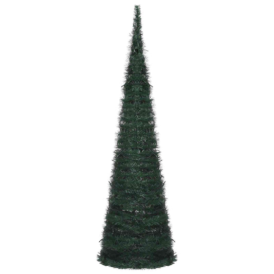 Christmas Tree with LED String Lights Green 150 x 150 cm PVC Christmas Tree with LED String Lights Green 150 x 150 cm PVC