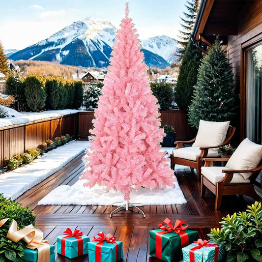 Artificial Christmas Tree with Stand Pink 210 cm PVC Artificial Christmas Tree with Stand Pink 210 cm PVC