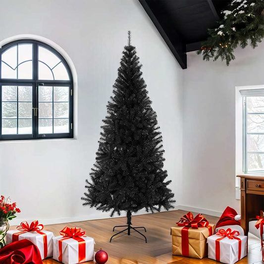 Artificial Christmas Tree with Stand Black 180 cm PVC Artificial Christmas Tree with Stand Black 180 cm PVC