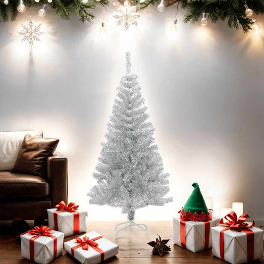 Artificial Christmas Tree with Stand Silver 150 cm PET Artificial Christmas Tree with Stand Silver 150 cm PET