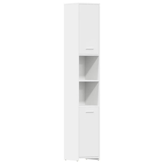 Bathroom Cabinet White 30x30x183.5 cm Engineered Wood Bathroom Cabinet White 30x30x183.5 cm Engineered Wood