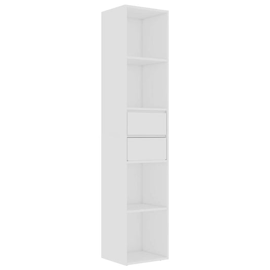 Book Cabinet White 36x30x171 cm Engineered Wood Book Cabinet White 36x30x171 cm Engineered Wood