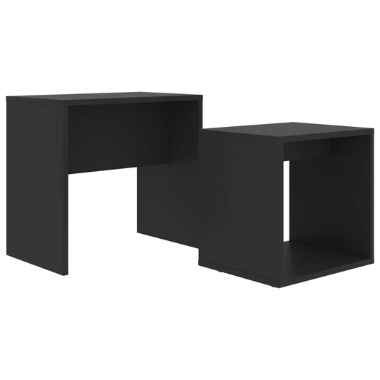 Coffee Table Set Black 48x30x45 cm Engineered Wood Coffee Table Set Black 48x30x45 cm Engineered Wood