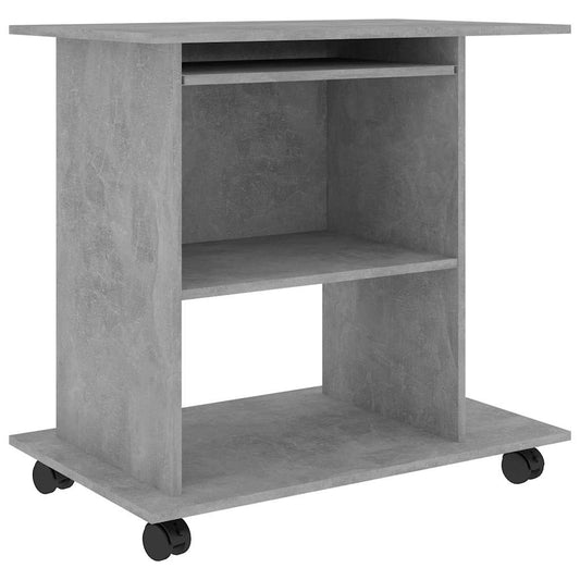 802898 vidaXL Computer Desk Concrete Grey 80x50x75 cm Engineered Wood 802898 vidaXL Computer Desk Concrete Grey 80x50x75 cm Engineered Wood