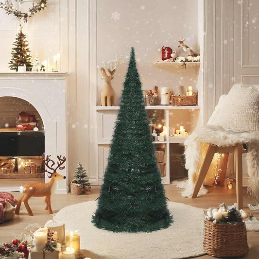 Pop-up String Artificial Pre-lit Christmas Tree Green 210 cm Pop-up String Artificial Pre-lit Christmas Tree Green 210 cm