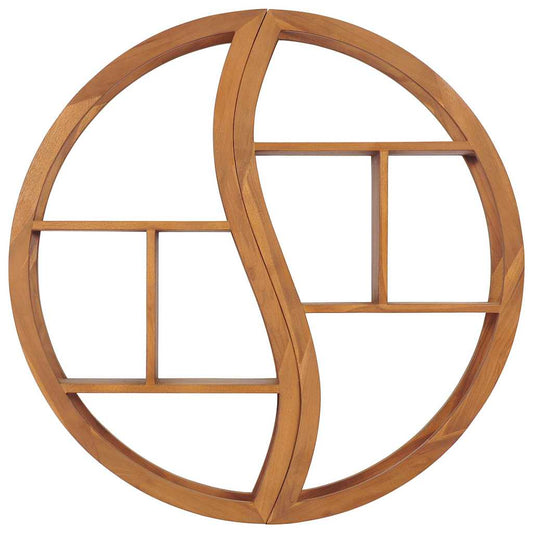 320772 vidaXL Yin Yang Wall Shelf 100x20x100 cm Solid Teak Wood 320772 vidaXL Yin Yang Wall Shelf 100x20x100 cm Solid Teak Wood