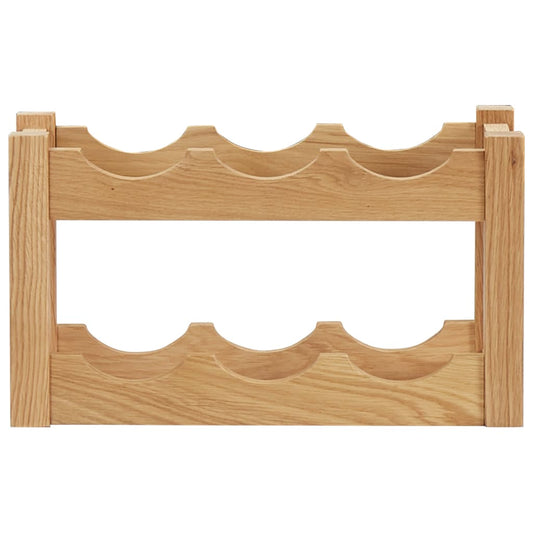 Wine Rack for 6 Bottles 37x21x21 cm Solid Oak Wood Wine Rack for 6 Bottles 37x21x21 cm Solid Oak Wood