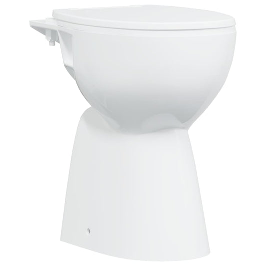 Rimless Toilet 7 cm Extra Height Soft Close Ceramic White Rimless Toilet 7 cm Extra Height Soft Close Ceramic White