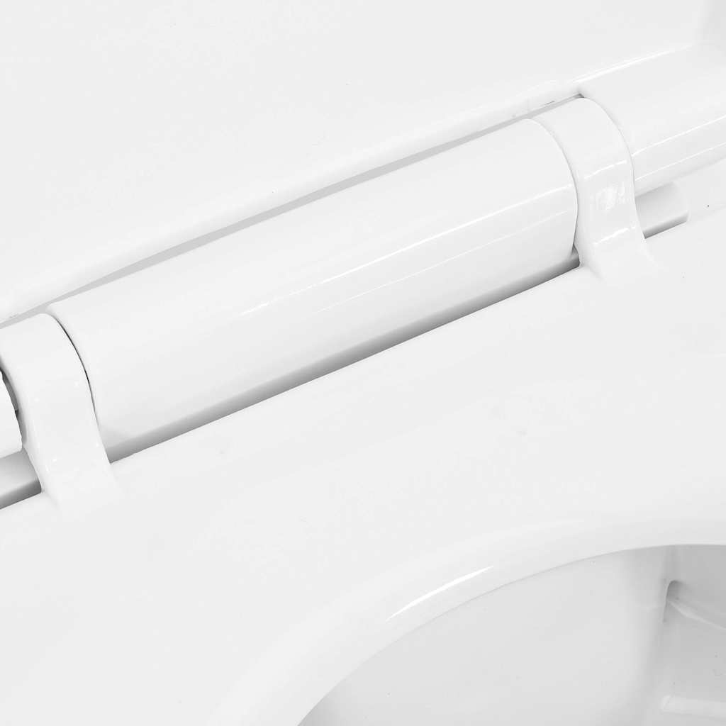Rimless Toilet 7 cm Extra Height Soft Close Ceramic White
