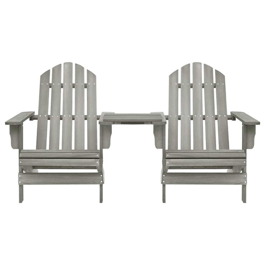 Garden Adirondack Chair Solid Fir Wood Grey Garden Adirondack Chair Solid Fir Wood Grey