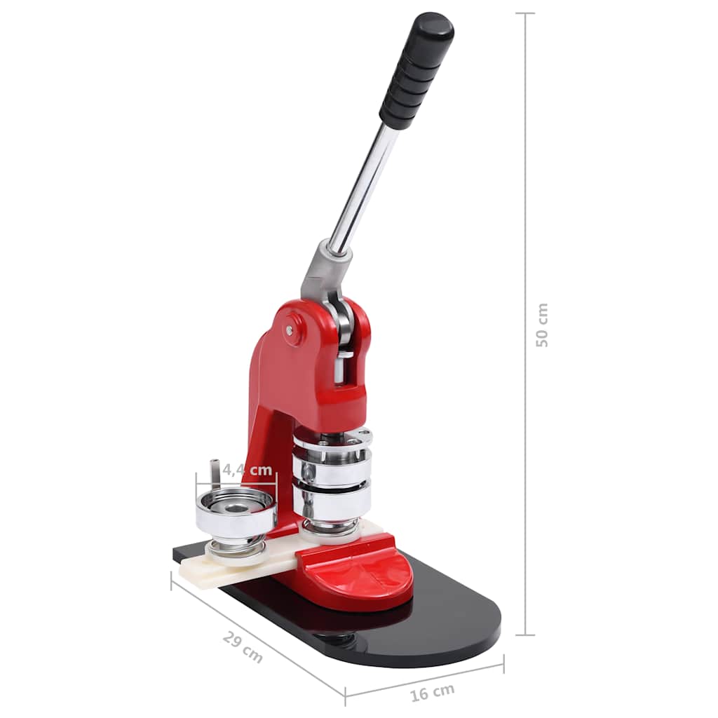 30148 vidaXL Badge Maker Machine with Circle Cutter 44 mm